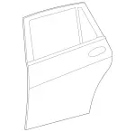 2517301105 - Rear Doors: Door, Body-in-White for Mercedes-Benz: R320, R350, R500 Image