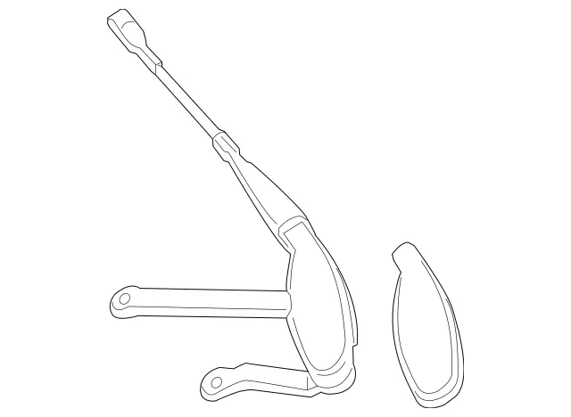 2138200344 - Electrical System: Wiper Arm for Mercedes-Benz: AMG GT 43, AMG GT 53, AMG GT 63, AMG GT 63 S, AMG GT 63 S E Performance, CLS450, CLS53 AMG, E300, E350, E400, E43 AMG, E450, E53 AMG, E63 AMG S Image image