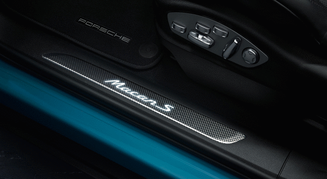 95B044813A - Exterior: 2020-2023 Porsche Macan - Door Entry Guards - Carbon - Illuminated for Porsche: Macan Image