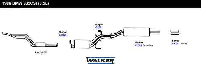 35595 - : Exhaust Pipe Spout 1.875" Inlet (OD) 1.5" Outlet (ID) for Walker Exhaust Image