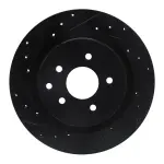 63368009L - : DFC Brake Rotor - Drilled and Slotted - Black for DYNAMIC FRICTION Image