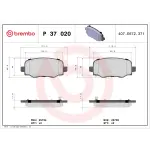 P37020 - : PRIME Low-Met Brake Pad Set for Brembo Image
