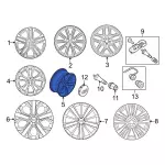 JB5Z1007F - : Wheel Assembly for Ford: Explorer, Police Interceptor Utility Image