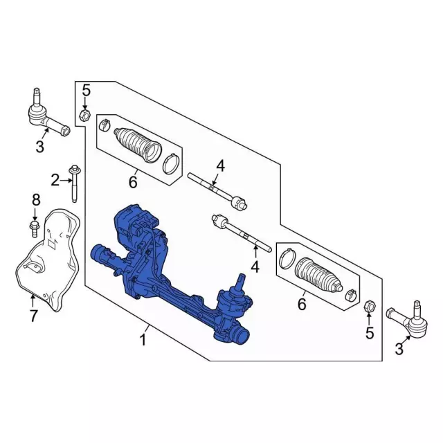 STE645 - Steering: Gear Assembly for Ford: Police Interceptor Utility Image