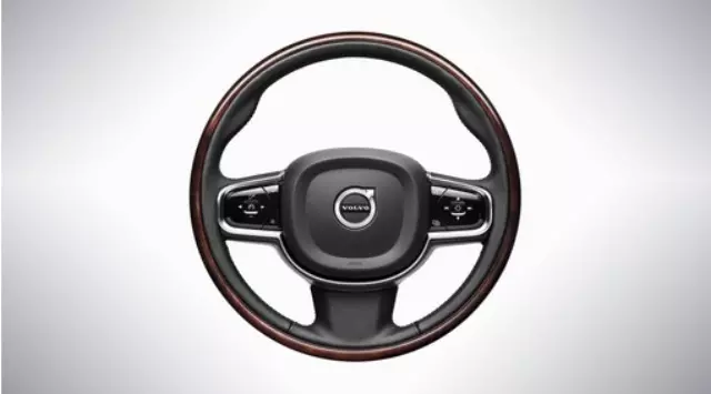 39842096 - Steering: Steering Wheel - Wood - Flame Birch Charcoal for Volvo: S90, XC60, XC90 Image