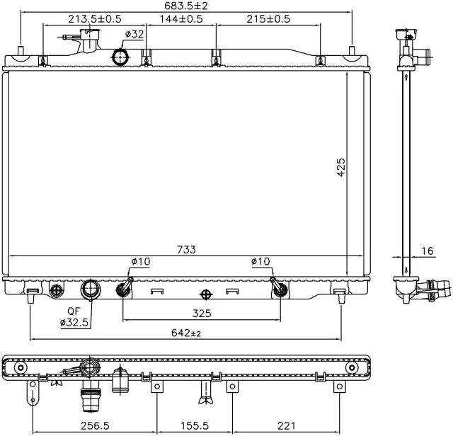 681407 - : Radiator w/Integrated Transmission Oil Cooler for NISSENS Image