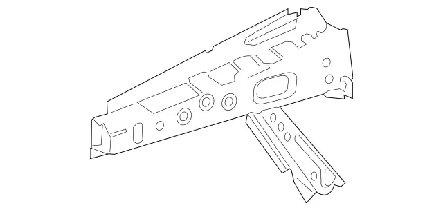 1666302040 - Front-End Assembly, Front Panel: Longitudinal Member for Mercedes-Benz: GL350, GL450, GL550, GL63 AMG, GLE300d, GLE350, GLE400, GLE43 AMG, GLE450 AMG, GLE550e, GLE63 AMG, GLE63 AMG S, GLS350d, GLS450, GLS550, GLS63 AMG, ML250, ML350, ML400, ML550, ML63 AMG Image image