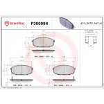 P30099N - : PRIME Ceramic Brake Pad Set for Brembo Image