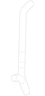 2215016084 - Radiator: Hose for Mercedes-Benz Image