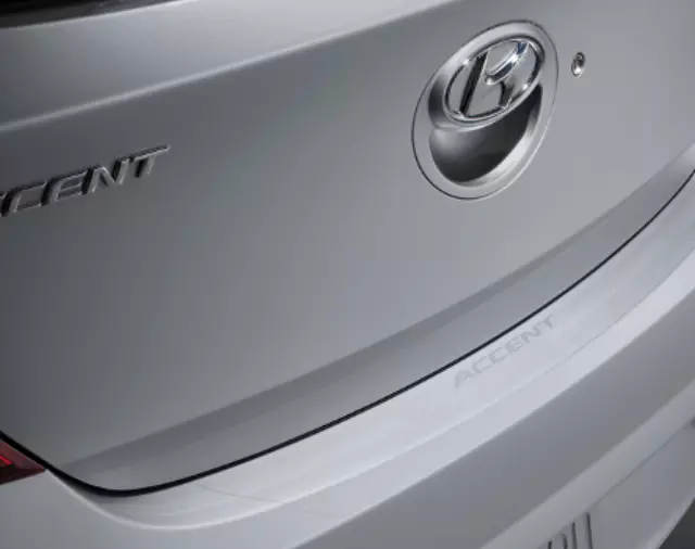 J0F28AU001 - : 2018-2020 Hyundai Accent - Rear Bumper Applique for Hyundai Image