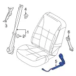 7T4Z7860044BB - Electrical: Buckle End for Ford: Edge | Lincoln: MKX Image