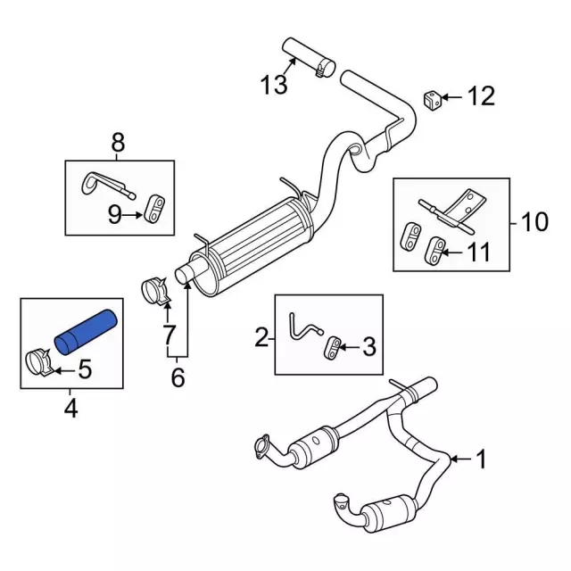 GC2Z5A212F - : Extension Exhaust Pipe for Ford: E-350 Super Duty, E-450 Super Duty Image