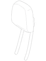 20497066509D88 - Body: Headrest for Mercedes-Benz Image