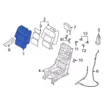 LB5Z7866600ZC - : Seat Back Cover for Ford Image