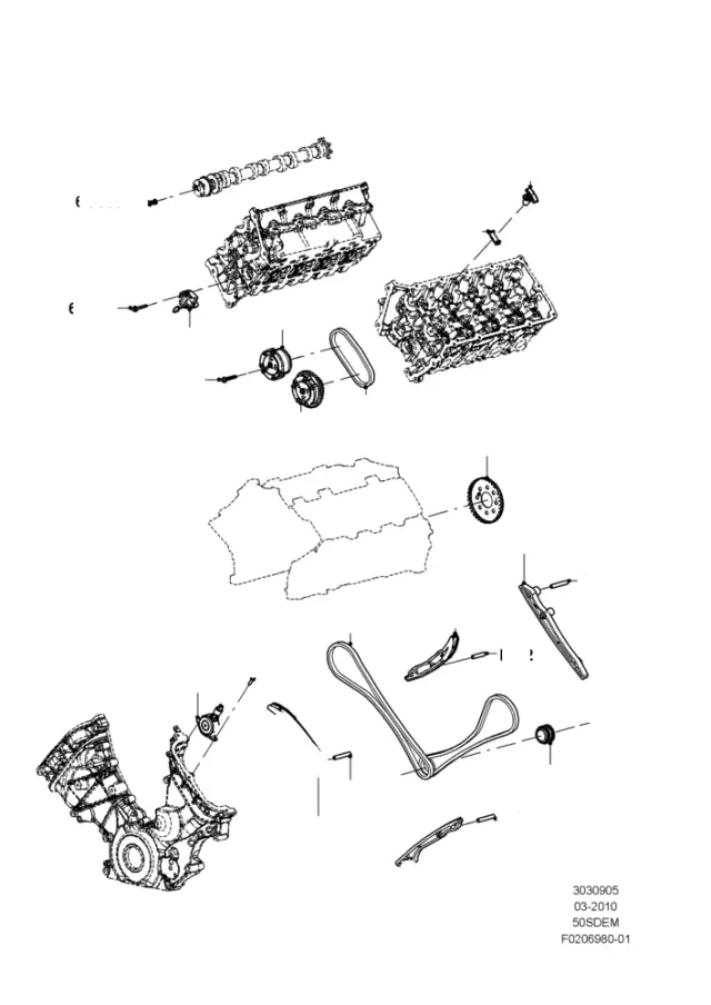 BR3Z6268B - Engine: Engine Timing Chain for Ford Image