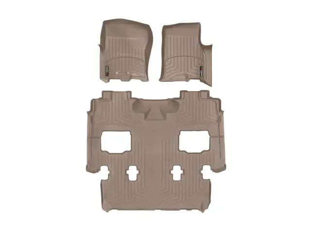 4535314510402 - Accessories: Tan FloorLiner™ DigitalFit®, Front &amp; 2nd &amp; 3rd Row for WeatherTech Image