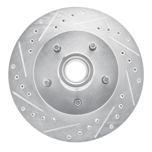 63147065L - Brakes &amp; Brake Parts: DFC Brake Rotor - Drilled and Slotted - Silver for DYNAMIC FRICTION Image