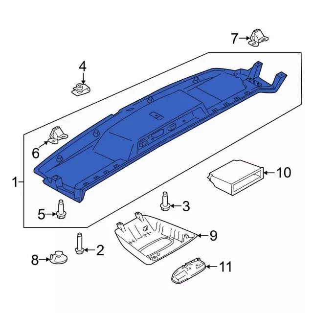 MK4Z61115A00BE - : 2024 Ford E-Transit - Shelf for Ford: E-Transit, Transit-150, Transit-250, Transit-350, Transit-350 HD Image