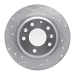 63154064L - : DFC Brake Rotor - Drilled and Slotted - Silver for DYNAMIC FRICTION Image