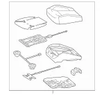 16691078228R01 - Body: Cushion Assembly for Mercedes-Benz Image