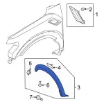 NL3Z16038BAPTM - Body: Wheel Opening Molding for Ford: F-150 Image