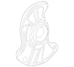 2094200744 - Brakes: Protective Metal Sheet for Mercedes-Benz Image