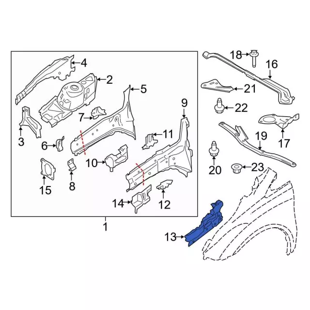 Genuine OEM Ford Part - Front Reinforced DT1Z-16019-A | Genuine
