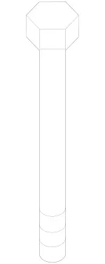 910105010013 - Cowl, Front Panel: Hexagon Head Bolt for Mercedes-Benz Image