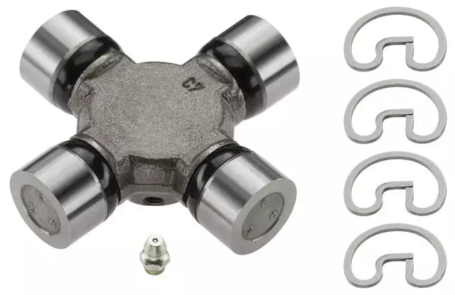 45U0106 - Driveline and Axles: U-Joint for Chevrolet: Avalanche 1500, C1500, Colorado, K1500 Pickup, K2500 Pickup, K3500 Pickup, S10, Silverado 1500, Silverado 1500 Classic, Silverado 1500 HD, Suburban 1500, Suburban C1500, Suburban K1500, Suburban K2500, V30, V3500 | Dodge: B1500, B2500, B3500, Dakota, Durango, Ram 1500, Ram 1500 Van, Ram 2500, Ram 2500 Van, Ram 3500, Ram 3500 Van | Ford: Aerostar, Bronco, Country Squire, Crown Victoria, E-150 Econoline, E-150 Econoline Club Wagon, E-250 Econoline, E-250 Econoline Club Wagon, E-350 Econoline, E-350 Econoline Club Wagon, Expedition, Explorer, Explorer Sport, Explorer Sport Trac, F-150, F-150 Heritage, F-250, F-250 HD, F-350, LTD, LTD Crown Victoria, Mustang, Ranger, Thunderbird | GMC: C1500 Pickup, Canyon, K1500 Pickup, K2500 Pickup, K3500 Pickup, Sierra 1500, Sierra 1500 Classic, Sierra 1500 HD, Sonoma, Suburban C1500, Suburban K1500, Suburban K2500, V3500, Yukon XL 1500 | Isuzu: i-280, i-290, i-350, i-370 | Jeep: Cherokee, Grand Cherokee, Liberty, Wrangler | Lincoln: Aviator, Mark LT, Mark VIII, Navigator, Town Car | Mazda: B2300, B2500, B3000, B4000 | Mercury: Colony Park, Cougar, Grand Marquis, Marauder, Marquis, Mountaineer | Mitsubishi: Raider | Nissan: Frontier, Pathfinder, TITAN XD, Xterra | Ram: 1500, Dakota | Suzuki: Equator | Toyota: Sequoia, Tacoma, Tundra Image