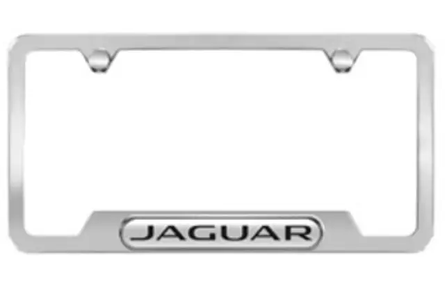 C2A1173 - Exterior: License Plate Frame, Polished Frame for Jaguar: E-Pace, F-Pace, F-Type, I-Pace, XE, XF, XJ, XJR575, XK Image