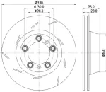 355133671 - : Disc Brake Rotor for Hella Pagid Image