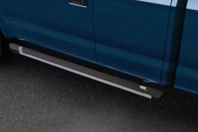 Step Bars, 5 Inch Angular, Chromed Aluminum - Ford (FL3Z-16450-HB)