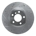 63131141L - : DFC Brake Rotor - Drilled and Slotted - Silver for DYNAMIC FRICTION Image