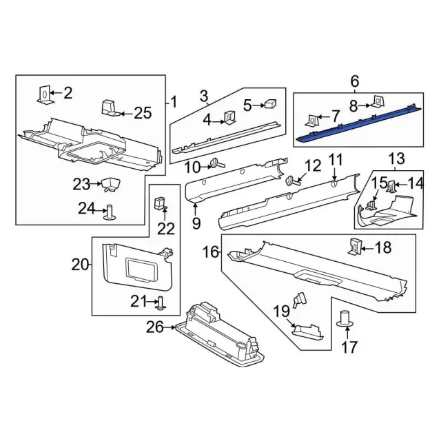 Rear Trim - Ford (M2DZ-7852019-AB)