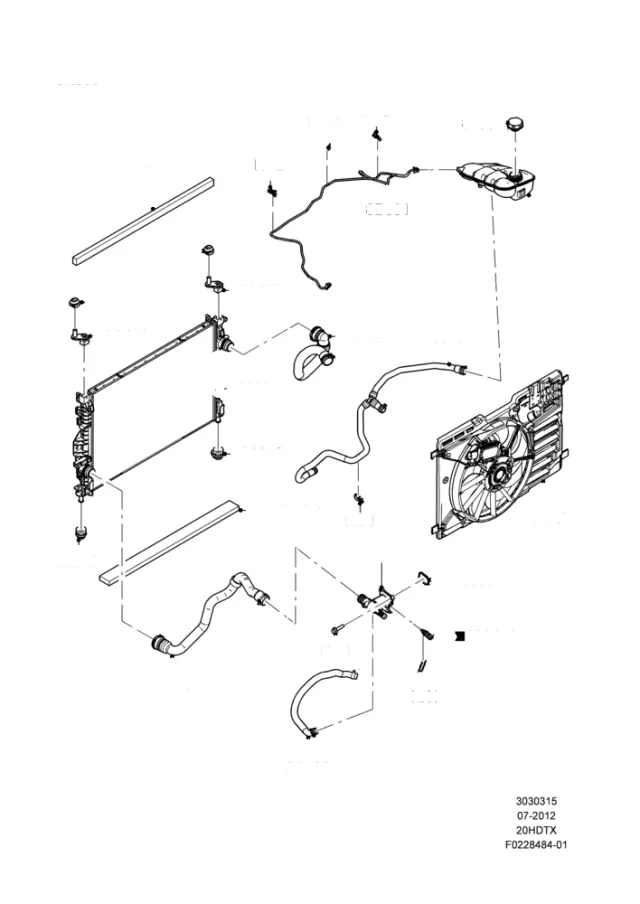CV6Z8260T - Cooling System: Lower Hose for Ford Image