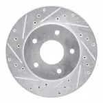 63152004L - : DFC Brake Rotor - Drilled and Slotted - Silver for DYNAMIC FRICTION Image