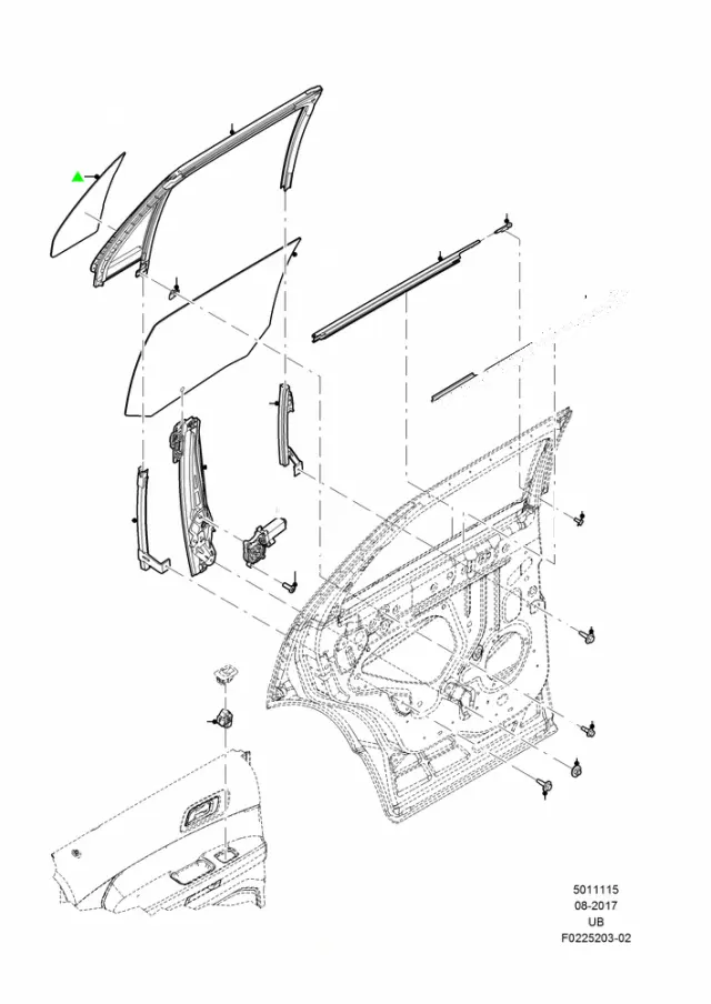 BB5Z7827009A - Body: Window Regulator for Ford Image