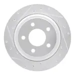 63154092L - : DFC Brake Rotor - Drilled and Slotted - Silver for DYNAMIC FRICTION Image