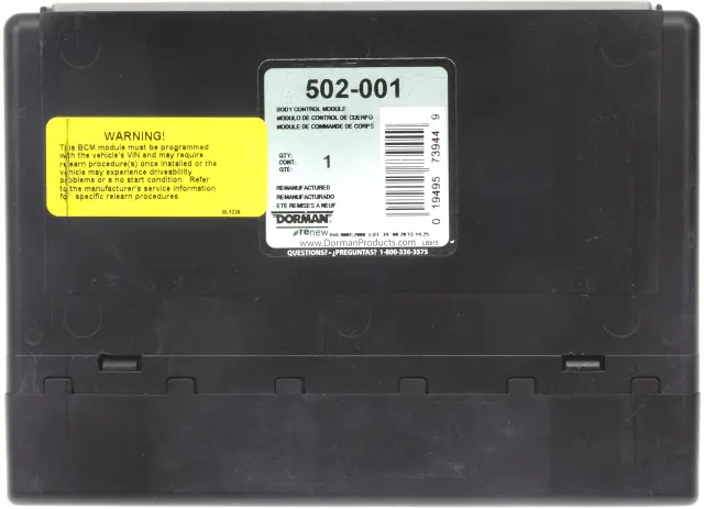 502001 - Computers, Chips &amp; Cruise Control Parts: Remanufactured Body Control Module for Dorman Image