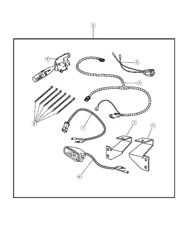 68020395AA - Mopar Accessories - Component Parts: Fog Light Kit for Jeep: Wrangler Image