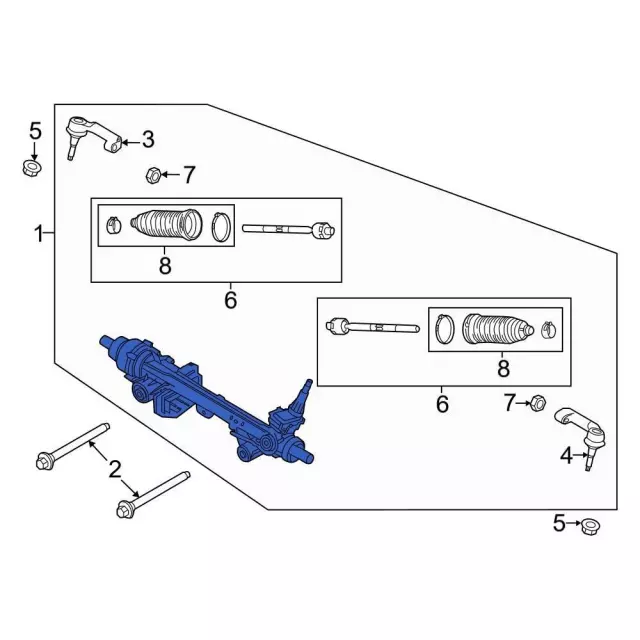 RL3Z3504F - Steering: Gear Assembly for Ford Image