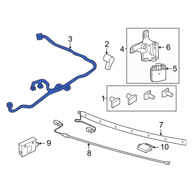 L1MZ15K868BAV - Body: Wire Harness for Ford: Explorer, Police Interceptor Utility Image