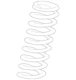 2023243004 - Springs, Suspension and Hydraulics: Rear Spring for Mercedes-Benz: C220, C230, C280, SLK230, SLK320 Image