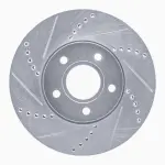 63154067L - : DFC Brake Rotor - Drilled and Slotted - Silver for DYNAMIC FRICTION Image
