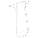 1186906400 - Covering and Lining: Trim Molding for Mercedes-Benz: CLA250, CLA35 AMG, CLA45 AMG, CLA45 AMG S Image