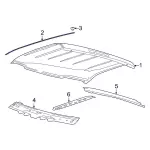 HC3Z25537A49B - : Roof Panel Bracket for Ford: F-250 Super Duty, F-350 Super Duty, F-450 Super Duty Image