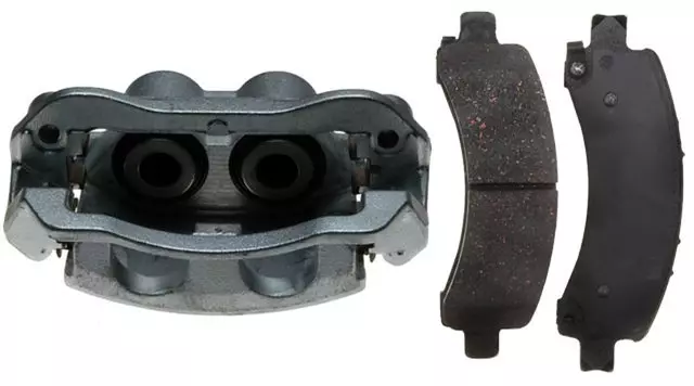 19306629 - : Rear Driver Side Disc Brake Caliper Assembly with Semi-Metallic Pads (Loaded Fleet), Remanufactured for GM Image