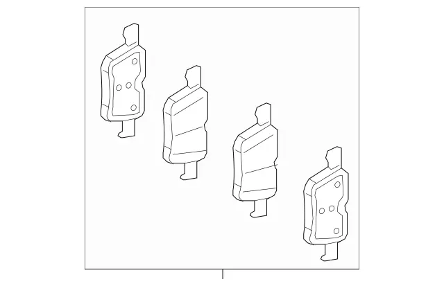 4209705 - Brake System: Disk Brake Pad for Mercedes-Benz: E350, Maybach S580, Maybach S680, S500, S580, S580e Image