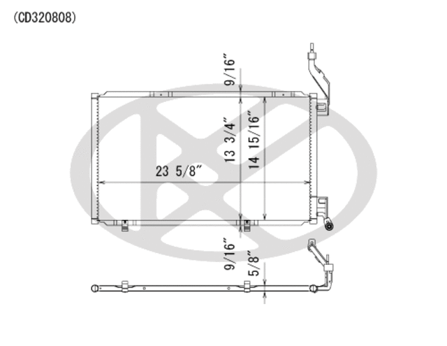 CD320808 - : Koyorad A/C Condenser for Koyo Image