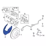 MB3Z2C028A - Brakes: Splash Shield for Ford: Bronco, Ranger Image